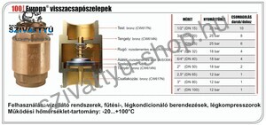 Itap Europa 6/4 coll visszacsapószelep