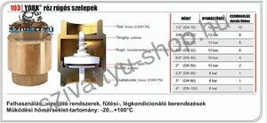 Itap York 4 coll visszacsapószelep